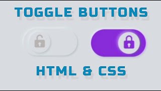 Toggle Buttons Using HTML amp CSS  Toggle Button  Unstoppable Coding  html css javascript [upl. by Neirda]