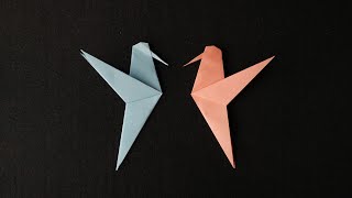 Origami Kolibri falten mit Papier  Kolibri basteln  DIY Paper Hummingbird [upl. by Eirrem865]