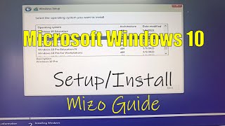 Windows 10 InstallSetup dan  Mizo Guide [upl. by Charmine]