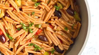 One Pot Pasta Puttanesca made with whole wheat pasta [upl. by Dubois]