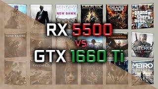 RX 5500 vs GTX 1660 Ti Benchmarks  59 tests [upl. by Fritze]