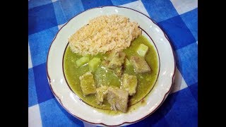 CARNE DE PUERCO EN SALSA VERDE CON PAPAS COMO PREPARAR [upl. by Landon]