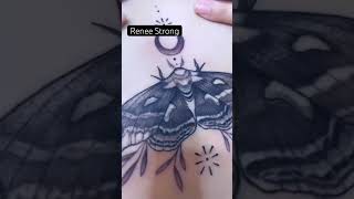 A Beautiful Moth Tattoo by Renee Strong shorts [upl. by Amihc152]