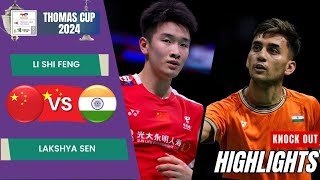 Li Shi Feng CHN vs Lakshya Sen IND  QF  Thomas Cup 2024 [upl. by Nisaj]