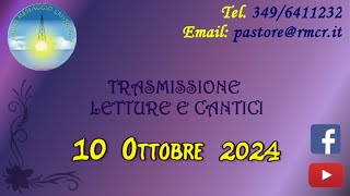 Trasmissione Cantici Cristiani Musica Cristiana  10 Ottobre 2024  Radio Messaggio Cristiano [upl. by Glynn866]