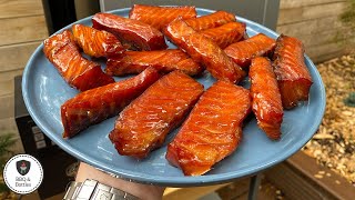 Candied Salmon  Maple Glazed Smoked Salmon [upl. by Luapnhoj634]