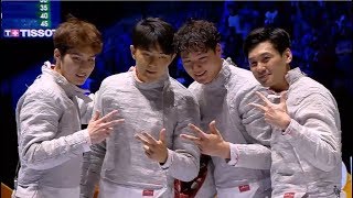 Korea v Hungary  2019 Sabre World Champs Mens Team Final Budapest [upl. by Noelopan940]