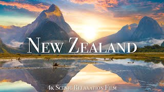 New Zealand 4K  Scenic Relaxation Film With Calming Music [upl. by Wildee]