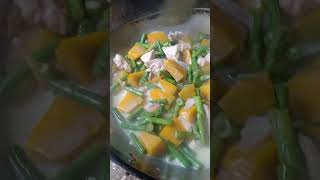 ❤️❤️ Ginataang kalabasa sitaw with chicken ❤️❤️filipinocooks satisfying [upl. by Jenn]