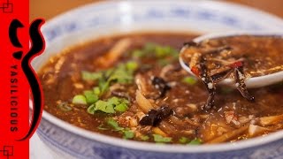 PEKINGSUPPE – sauer scharfe Suppe à la Yasilicous   chinesisch kochen [upl. by Enirehtakyram]