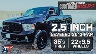 Leveled RAM on 35s with XD Rockstar 22x95 Wheels amp 12mm Offset  AmericanTrucks Customer Builds [upl. by Barbette90]