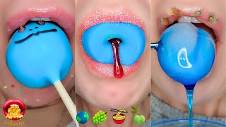 Satisfying ASMR Eating BLUE FOOD 💙Compilation Mukbang 먹방 [upl. by Eener]