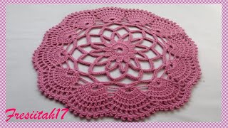 Tejer tapete a crochet super fácil diámetro aprox 30 cm  13 hileras [upl. by Ardnaik]