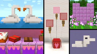 Minecraft 7 Valentines Day Build Ideas [upl. by Hanako]