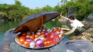 😱😱Open the giant freshwater clam which nurtures countless dazzling pearls of high quality and charm [upl. by Hara938]