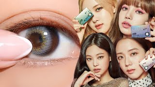 I try on NEW BLACKPINK SCANDI CONTACT LENS [upl. by Llednor458]