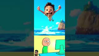 memes luca funny lucadisney cartoon lucaarmy animation lucathebeginning disney [upl. by Esemaj]