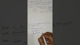 Circumference of circle Maths Resolution short youtubeshort math mathsshortfeeds [upl. by Cybill]