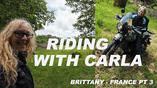 Riding with Carla in Brittany  Day 3  Royal Enfield Himalayan and Honda NX500 [upl. by Christean695]