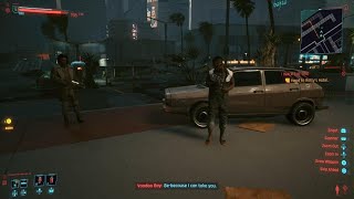 Cyberpunk 2077 What happens when you stay to overhear Placides men patch 12 [upl. by Adham]