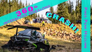 Pikes Peak Violent Crash 360 interactive video from Fastest Pastor in His 997 GT3 Porsche [upl. by Irem]