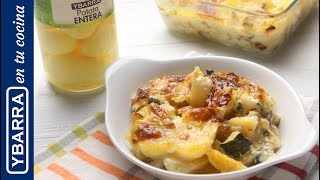 Gratinado de patatas Ybarra con calabacín  Recetas vegetarianas [upl. by Goldfinch]