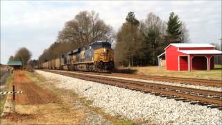 Railfanning Cherryville NC with 6 CSX ES44 Locomotives HD [upl. by Kat901]