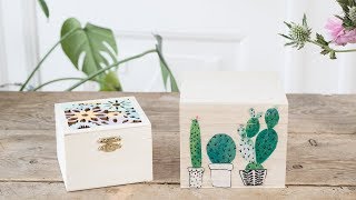 DIY  Decorate your wooden boxes by Søstrene Grene [upl. by Joleen]