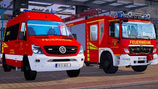 Emergency Call 112  German Firefighters Ambulance Responding 4K [upl. by Oilime]