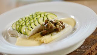 Poached Halibut Horseradish Sabayon – Bruno Albouze [upl. by Eidnil]