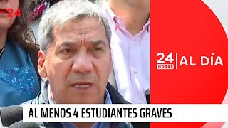 35 estudiantes quemados en el INBA Delegación evalúa querella criminal  24 Horas TVN Chile [upl. by Enawd137]