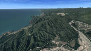 maps virtual NZ road trip  Whanganui Otakeho Whakatane East Cape Gisborne Opotiki 1133km [upl. by Otrevlig418]