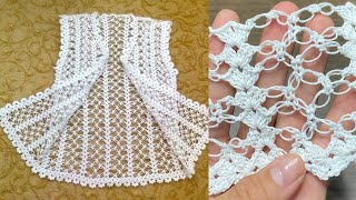 Puntada para chaleco o blusa en la técnica de crochet tejido a mano paso a paso especial para mantas [upl. by Arvy]