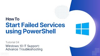 How To Start Failed Services using PowerShell  Windows 10 Advanced Troubleshooting [upl. by Modestine831]