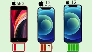 iPhone 12 Mini vs iPhone 12 vs iPhone SE 2020 Battery Comparison [upl. by Ludovika]