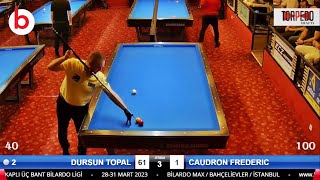 FREDERİC CAUDRON vs DURSUN TOPAL  22BİLARDOMAX BALABAN HANDICAPED 3 Cushion Billiards LEAGUE [upl. by Haras435]