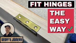 How To Mortise Hinges With a Chisel  Chisel Out for a Hinge by Hand [upl. by Llewxam]