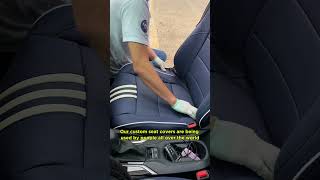 EKR custom blue seat cover for Toyota toyota automotive carcare seatcover [upl. by Stalk]