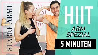 Bye Bye Winkearme – 5 Minuten HIIT Workout für starke straffe Arme  HIVA [upl. by Harbison]