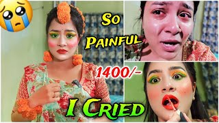 I Went to The WORST Reviewed MEHENDI Makeup Artist 😭 I CRIED 😱 GONE Painful 🤮 Rs 1400 [upl. by Eldredge]