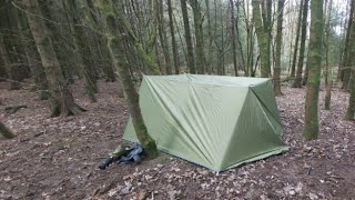 Inexpensive Bushcraft Tarp  Unigear TarpTrap Tent For Bushcraft And Camping In The Woods [upl. by Elrebma]