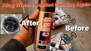 My i20 Alloy Wheels Needed Painting Again  Cube Spray Paint [upl. by Tehc]