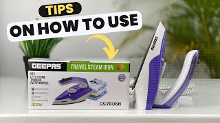 How to Use Geepas Steam Iron  Ironing Tips Demonstration [upl. by Clayson]