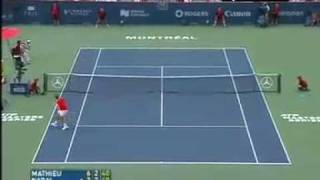 Nadals awesome point vs PaulHenri Mathieu Montreal Masters 2007mp4 [upl. by Jewelle]