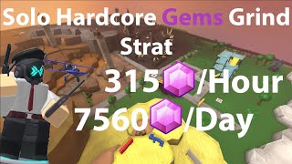 New Solo Hardcore Gem Grind Strat  Tower Defense Simulator [upl. by Eceirtal]