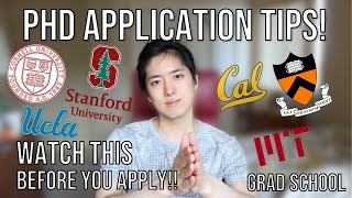 PhD Application Tips that got me into Stanford Berkeley MIT etc COMPREHENSIVE [upl. by Ambrosine]