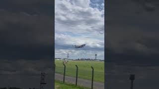 Jet2 takeoff from East Midlands aviation aviationspotting avgeek shorts [upl. by Yelkcub]