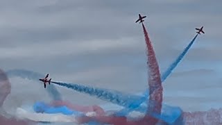 Red Arrows complete show at Cleethorpes Armed Forces day 29063024 [upl. by Nims]