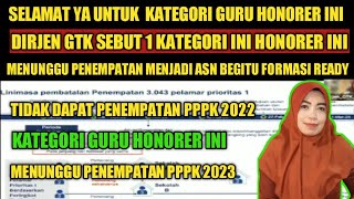 CEK  DIRJEN GTK SEBUT KATEGORI PELAMAR PRIORITAS STATUS TP  MENUNGGU PENEMPATAN PPPK 2023 [upl. by Ecinad316]