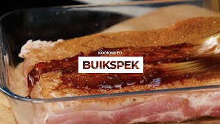 Buikspek met lak van bruin bier hoisin 5spice en verse gember [upl. by Haile236]